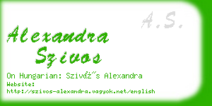 alexandra szivos business card